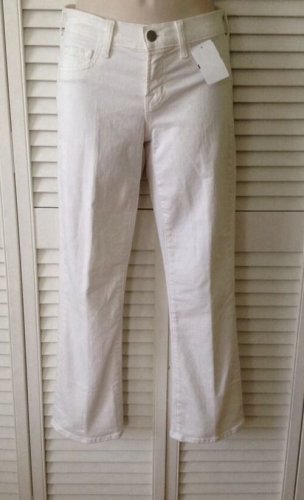 New display J Brand  8027 Sylvie White Mid RiseCrop Flare Jean $172 Blanc - Sz25