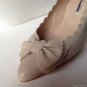 NEW Authentic OSCAR de la RENTA Scalloped Bow-Embellished Leather Pumps (Size 40