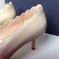 NEW Authentic OSCAR de la RENTA Scalloped Bow-Embellished Leather Pumps (Size 40