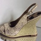 NEW SAM EDELMAN Arianna Snakeskin Wedge Sandals (Size 10 B)