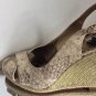 NEW SAM EDELMAN Arianna Snakeskin Wedge Sandals (Size 10 B)