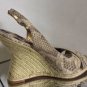 NEW SAM EDELMAN Arianna Snakeskin Wedge Sandals (Size 10 B)
