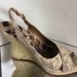 NEW SAM EDELMAN Arianna Snakeskin Wedge Sandals (Size 10 B)