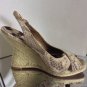 NEW SAM EDELMAN Arianna Snakeskin Wedge Sandals (Size 10 B)