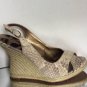 NEW SAM EDELMAN Arianna Snakeskin Wedge Sandals (Size 10 B)