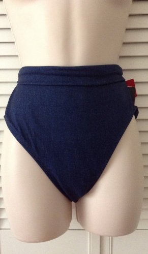 NWT MagicSuit  Classic Brief Bikini Bottom In Blue Denim Print Size 12)  $78.00