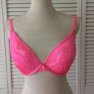 Isaac Mizrahi Pink Perfect Coverage All Over Lace Underwire Bra 36DRetail $46.00