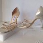 NEW Authentic JIMMY CHOO Straits Metallic Leather D'Orsay Sandals (Size 39.5)
