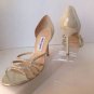 NEW Authentic JIMMY CHOO Straits Metallic Leather D'Orsay Sandals (Size 39.5)