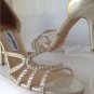 NEW Authentic JIMMY CHOO Straits Metallic Leather D'Orsay Sandals (Size 39.5)