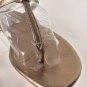 Authentic MANOLO BLAHNIK Metallic Leather Slingback Thong Sandals (Size 39.5)