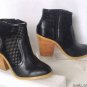 NEW Authentic Saks Fifth Avenue GRAY Joey Laser-Cut Ankle Boots - MSRP $188.00!