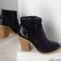 NEW Authentic Saks Fifth Avenue GRAY Joey Laser-Cut Ankle Boots - MSRP $188.00!