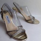 NEW Authentic JIMMY CHOO Ingrid Glitter Strappy Sandals (Size 38.5)