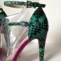 NEW Authentic ABS Allen Schwartz "DECO" Lilac/Emerald Heels - MSRP $149.00!