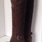 NEW Authentic PRADA Dark Chocolate Suede Zip Up Wedge Boots (Size 36.5)