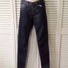 NEW ADRIANO GOLDSCHMIED The Absolute Legging Blue Metallic Coated Jeans- Size 25