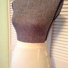 NEW Claude Montana Paris Ivory Colored Skirt Side Zip (Size 6/40) - MSRP $365.00