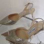 NEW Authentic JIMMY CHOO "Tide" Glitter Slingback Pumps w/Cap Toe (Size 35.5)