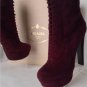 Authentic PRADA Suede Lace-Up Platform Ankle Boots (Size 39.5) - MSRP $990.00!