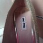 NEW Authentic MIU MIU Gold Glitter Peep Toe Platform Pumps (Size 41) - MSRP $675
