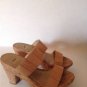 Authentic Stuart Weitzman Nupeaceful Leather Cork Platform Sandals (Size 5.5 M)