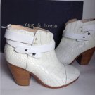 NEW Authentic RAG AND BONE Harrow Crocodile-Embossed Ankle Boot (Size 36.5) - MS