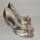 NEW Authentic STUART WEITZMAN Alas Crystal-Bow Satin d'Orsay Pumps (Size 7.5 M)