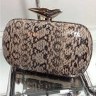 NEW Authentic DIANE von FURSTENBERG Flirty Snake Minaudiere Clutch - MSRP $345