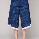 NEW Free People Kas  Navy Blue Daisy Dot  Cotton Culottes Retails $151.00 (SzXS)