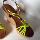 NEW Authentic Coach Georgiana Yellow/Ginger Sandals