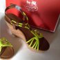 NEW Authentic Coach Georgiana Yellow/Ginger Sandals