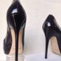 Authentic JIMMY CHOO Crown Patent Leather Peep-Toe Platform Pumps (Size 39.5)