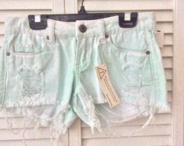 NWT Blank NYC Mint Green/White Denim Little Queenie Jean Short Msrp$78 Sz. 29)