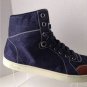 Authentic GUCCI Navy Nylon "Guccisima" High Top Sneakers (Size 6.5 UK/7.5 US)