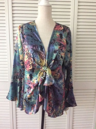NWT Aum Couture "Gypsy" 100% Silk  Sz.Large MSRP $199.00