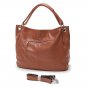 Nasturtium Cowhide Leather Tote Bag Brown