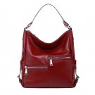 Alicia  Cowhide Leather Hobo LH701 Red