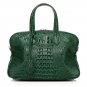 Isla Cowhide Embossed Crocodile Effect Leather Tote LH1035B Purple