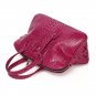 Isla Cowhide Embossed Crocodile Effect Leather Tote LH1035B Rose Red
