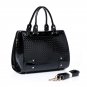 Todd Cowhide Leather Tote LH647 Black