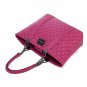 Camille Sheepskin Leather Shoulder Bag LH698 Rose Red