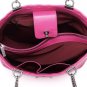 Camille Sheepskin Leather Shoulder Bag LH698 Rose Red