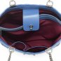 Camille Sheepskin Leather Shoulder Bag LH698 Blue