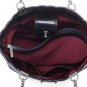 Camille Sheepskin Leather Shoulder Bag LH698 Black