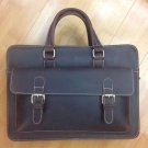 Ochse Distress Leather Laptop Bag LH929 Dark Brown