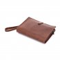 Viola Distress Cow Leather Clutch LH896 Dark Brown