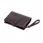 Viola Distress Cow Leather Clutch LH896 Black