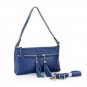 Brunt Cowhide Leather Evening Bag LH748 Blue