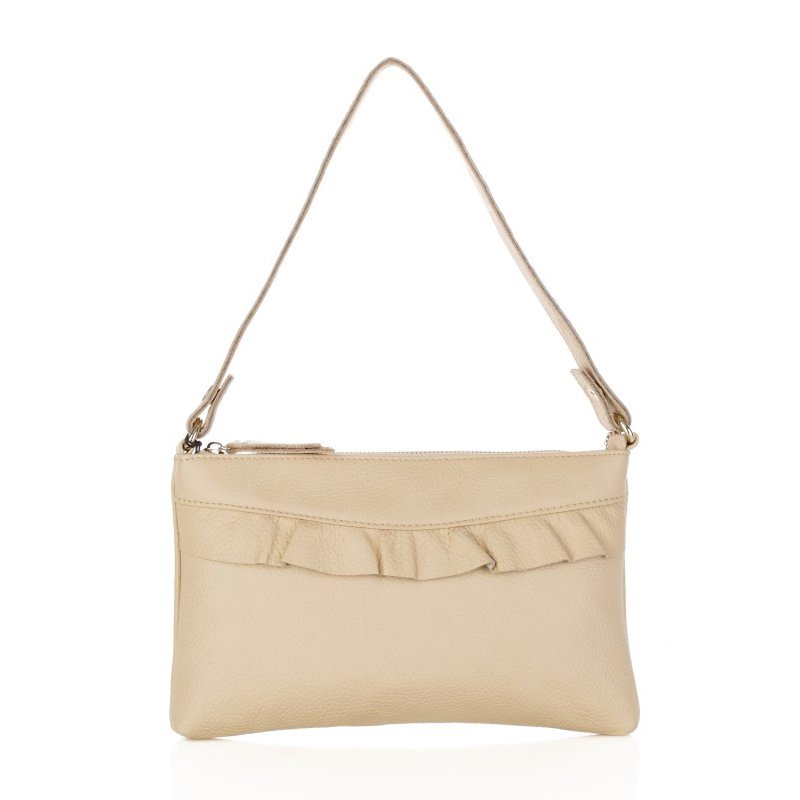 Brady Cowhide Leather Evening Bag LH746 Apricot